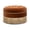Burnt Orange, variant on Large Ottomans, Yolanda 24" Round Upholstered Accent Ottoman, Almond White Chenille, White Ottomans With Storage,Chenille Fabric Ottomans, Furniture Primary Living Space Ottomans