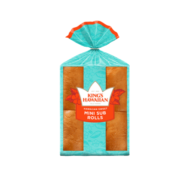 2x-KING'S HAWAIIAN Original Hawaiian Sweet Mini Sub Rolls 6 Count