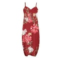thumbnail image 3 of Robe d'Été pour Femmes Décontractée Sans Manches Grande Taille Longue Robe Maxi avec Poches Imprimé Floral Ample Robe de Plage Robe Bohème, 3 of 4