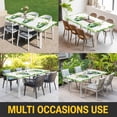 thumbnail image 5 of St Patrick's Day Table Cloths for 3 Foot Rectangle Tables, Watercolor Shamrock Leaves Watering Can Green Patio Waterproof Elastic Fitted Tablecloths, Washable Rectangular Table Cover for Camping, 5 of 8