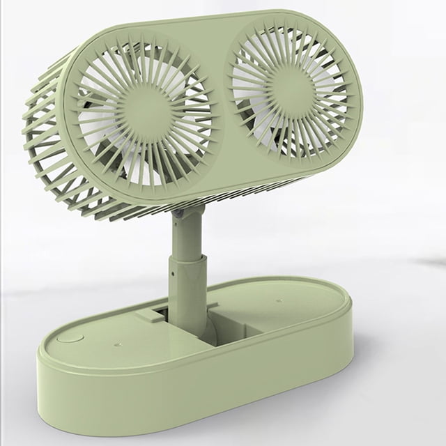 Mini ventilador de escritorio USB, mini ventilador doble pequeño de escritorio de doble hoja, mini ventilador USB, eficiencia óptima