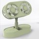 thumbnail image 4 of Ventilador de escritorio de 2 cabezales para estudiantes y oficina, plegable, con motor dual, miniventilador USB portátil verde con aspas duales, 4 of 8
