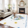 thumbnail image 3 of Easter Rabbits Eggs 5'x8' Area Rug for Living Room, Watercolor Floral Daisy Bunny Bow Spring Washable Non-Slip Rugs for Bedroom Nursery Dining Room, Low-Pile Kitchen Carpet Large Entryway Rugs, 3 of 9