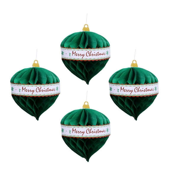 Decoraciones navideñas, guirnaldas colgantes de papel, papel crepé, suministros para fiestas, creativos Verde