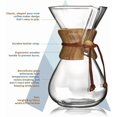 thumbnail image 4 of AGOGO Pour Over Coffee Maker Glass - 6/8/10 Cup Barista Kit with 304 Stainless Filter for Home, Office, Camping, Cafes - Easy Clean Coffee Dripper Set (Rag&Brush Included) (8 Cup/28 oz-Filter Paper), 4 of 7