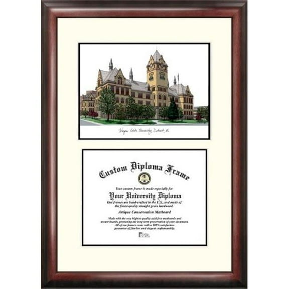 Campusimages MI983LV Wayne State University Legacy Scholar Diploma Frame