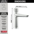 thumbnail image 7 of Delta 573-Mpu-Dst Galeon 1.2 GPM Knurled Knob Single Hole Bathroom Faucet - Black, 7 of 7
