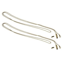 Soimiss 2Pcs Fan Pull Chain Extender with Connector for Lamp Light Fixtures Gold