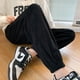thumbnail image 2 of Pantalones deportivos de pana para mujer, forro polar grueso, cintura alta, holgados, adelgazantes, para otoño e invierno, pantalones casuales, 2 of 3