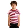 thumbnail image 2 of LYHaoo Boys Classic Striped Crewneck Tee For Kids Comfortable Casual Short Sleeve Top For Boys Summer T Shirts,Sizes 13-14 Years, 2 of 6