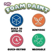 Puffy Foam Paint 8 Pieces Kit with 5 Rainbow Paints and 3 Texture Tools, Mulit-Color