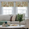 thumbnail image 4 of LALILO Kitchen Curtain Valance Colorful Animal With Cute With Rod Pocket Window Curtain 52"x 18" Set of 2, 4 of 5