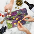 thumbnail image 4 of Diamond Cutting Board, Abstract Ornate Gradient Different Size Diamond Motifs Futuristic Effects Print, Decorative Tempered Glass Cutting and Serving Board, Small Size, Purple Yellow, by Ambesonne, 4 of 5