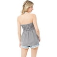 thumbnail image 4 of MixMatchy Women's Plaid Strapless Modal Smocked Tube Top, 4 of 6