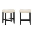 thumbnail image 3 of WestinTrends Lenox 24" upholstered nail head bar counter stools (Set Of 2), Black/Beige, 3 of 8