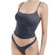 thumbnail image 3 of Camiseta sin mangas sexy con cuello cuadrado para mujer - Camisola sin mangas y sin espalda con tirantes ajustables - Ropa de club de doble capa para el verano, 3 of 5