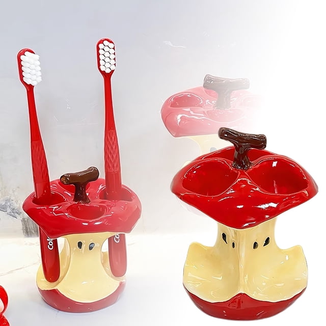 Practical Indoor Wall Rack and Toothbrush Holder for Home Organization Indoor Bathroom Tabletop Accessory with Easter Pattern