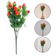 thumbnail image 3 of GOOHOCHY 2 tallos de fresa artificiales, ramas de fruta falsa, ramo de fresas artificiales para florero, 3 of 8