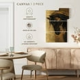 thumbnail image 4 of Elephant Stock Illustrative Black Horse Wall Art - Vertical Multi Panel Canvas - Living Room Wall Decor - Animal Multi Panel - Brown And Gold Decor By Albena Hristova - 36" x 57", 4 of 4