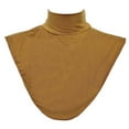 thumbnail image 1 of Mujeres Hijab Mock De Suéter Decorativo Salvador Camello Cuello De Dickey Cuello Alto, 1 of 8