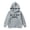 R1003/Grey, variant on Vividxx Hoodies For Girls Fashion Letter Print Hooded Sweatshirt With Pocket Children's Winter Casual Pullover Classic 8-10Years