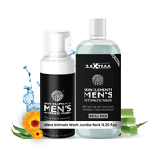 Skin Elements pH Balanced Jumbo Men's Intimate Wash with Refill | Tea Tree | 14.2 Fl Oz
