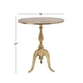 thumbnail image 3 of DecMode 19" x 21" Gold Aluminum Metal Small Accent Table with Scroll Legs, 1-Piece, 3 of 6