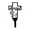 G001- Black A, variant on Outdoor Metal Decor, Fathers Day Cemetery Decorations, Outdoor Decorations, Metal Garden Art, 12X6 Inch Sharp Point Lawn Stake, Engraved Husband Cross Design for Permanent