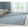 SAFAVIEH Courtyard Kevin Floral Indoor/Outdoor Area Rug, 6'7" x 9'6", Blue/Natural