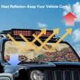 thumbnail image 4 of Yuyamidu Dragonfly Windshield Sun Shade for Jeep Wrangler JL 2/4 Door, Boho Flowers Front Window Sunshade for 2024 2025 Jeep Wrangler 4XE, 4 of 7
