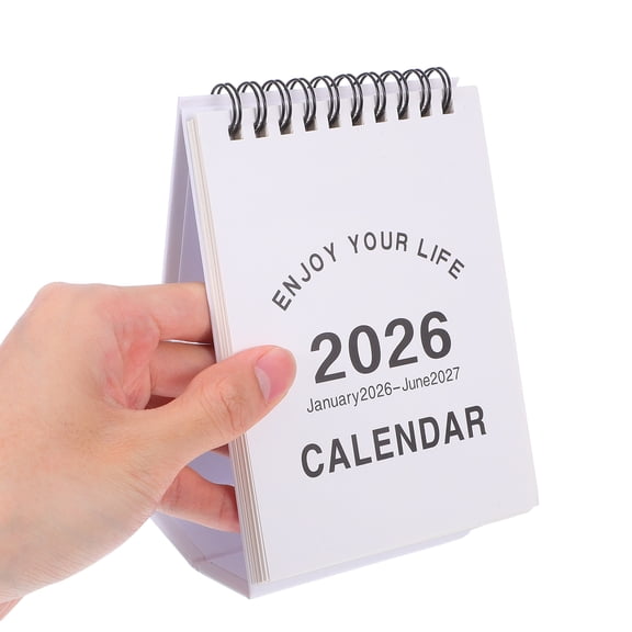 CTIRCHIU 2026 Desk Easel Calendar White Tabletop Planner with Modern Design for Office and Home Organization