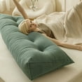 thumbnail image 4 of Large Triangular Headboard Pillow for Twin XL Bed - Green Reading Pillow Backrest Support Bolster Cushion for College,50X60cm - Dark Green, 4 of 5