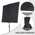 thumbnail image 5 of GRANDPATIO Outdoor 6x4 Ft Rectangular Balcony Umbrella, 360°Tilt & Rotation Flat Umbrella Shade, Gray, 5 of 8