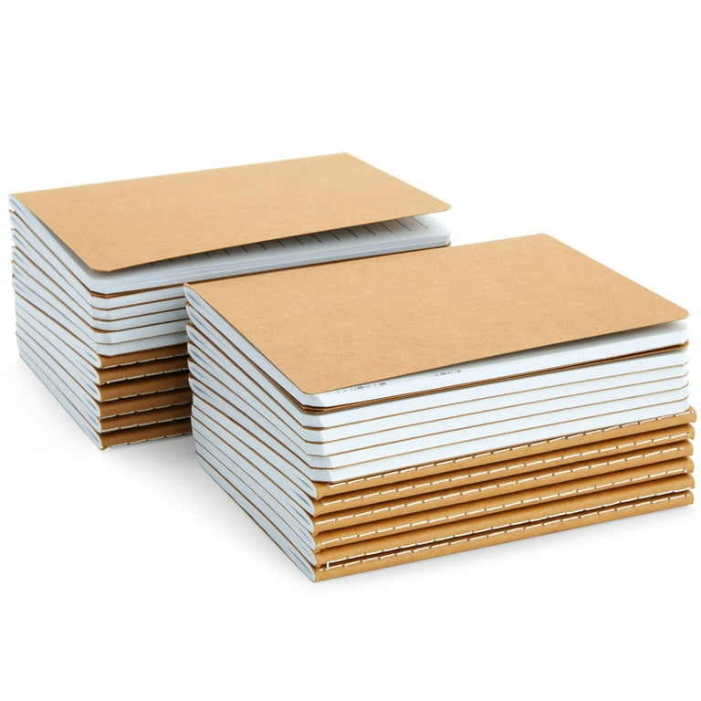 24 Pack Kraft Paper Notebook, Blank Journals Bulk for Travelers Studen –  Paper Junkie