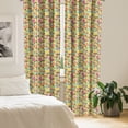 thumbnail image 2 of Ambesonne Colorful Curtains, Scandinavian Leaves, Pair of 28"x84", Multicolor, 2 of 5