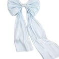 thumbnail image 6 of HOMYL 2 Pieces Satin Ribbons Bows Making Ribbons Elegant Supplies Wide Crafts Projects Blue, 6 of 8