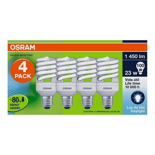 Paquete de Focos Osram Luz de Día 23 W 4 pzas