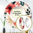 thumbnail image 3 of Designart "Elegant Floral Arrangement" Floral Round Mirror Wall Decor Cottage - Large Pink Round Bathroom Mirror - Round Mirror - 36" x 36", 3 of 6