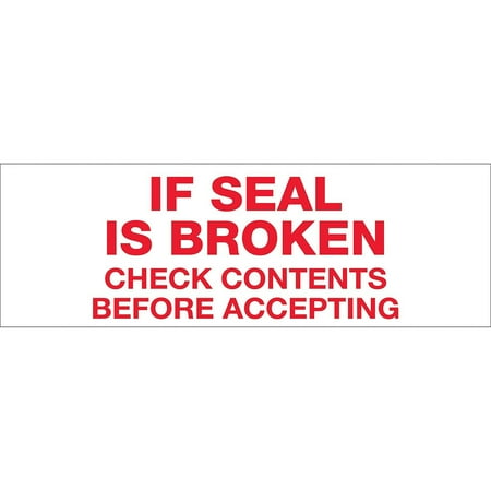 UPC: 0848109014593 | Tape Logic Pre-Printed Carton Sealing Tape If Seal Is Broken… 2.2 Mil 2 x 1 T902P16
