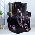 thumbnail image 4 of Outer Space Soft Flannel Fleece Blanket, Astronaut Between Planets Mars Neptune Jupiter Plasma Ethereal Sphere Picture, Cozy Plush for Indoor and Outdoor Use, 60" x 80", Multicolor, by Ambesonne, 4 of 5