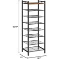 8Tier Shoe Rack Narrow Shoe Shelf for Small Spaces Sturdy Shoe Storage