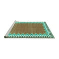 thumbnail image 2 of Ahgly Company Machine Washable Indoor Rectangle Abstract Turquoise Blue Contemporary Area Rugs, 6' x 9', 2 of 4