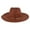 Brown, variant on David & Young Faux Suede Fedora Hat with Gold Hatband (Women)