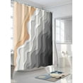 thumbnail image 3 of Fsddascl Gray Coastal Beach Shower Curtain Set - 60" x 72" Washable Bathtub Curtain with 12 Hooks, Vintage Simple Sea Waves Striped Waterproof Fabric Stall Shower Curtains for Bathroom/Bathtub, 3 of 6