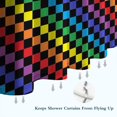 thumbnail image 6 of Colorful Rainbow Checkered Pattern Shower Curtain 72"x84" ,Bathroom Decorative Shower Curtains Set with 12 Hooks,Modern Waterproof Washable Shower Curtain, 6 of 6