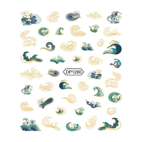 UDIYO Nail Sticker Chinese Style Exquisite Pattern Paper Colorful Fingernail Decal DIY Nail Art Ornament Beauty Accessories