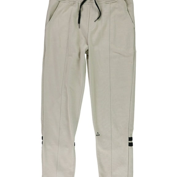 Elevenparis Mens Two Tone Casual Sweatpants, Beige, Large