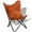 Brown, variant on vidaXL Chair Living Room Chair with Powder Coated Iron Frame Real Leather