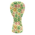 thumbnail image 2 of Yuyamidu Colorful Hippie Flowers Golf Head Covers Floral Golf Club Head Cover for Driver Fairway Hybrid Women, Waterproof PU Leather Golf Accessory, 2 of 7