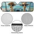 thumbnail image 6 of Uorisanigo Windshield Sun Shade,Car Sunshade for Rubicon Sahara TJ JK JKU 2 Door & 4 Door,Beach Giraffe Driving Print Sun Shade Windshield Cover for Jeep,UV Ray & Heat Block Heat Shield, 6 of 7
